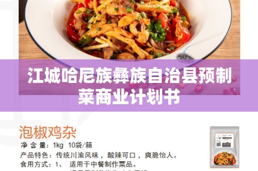 江城哈尼族彝族自治县预制菜商业计划书