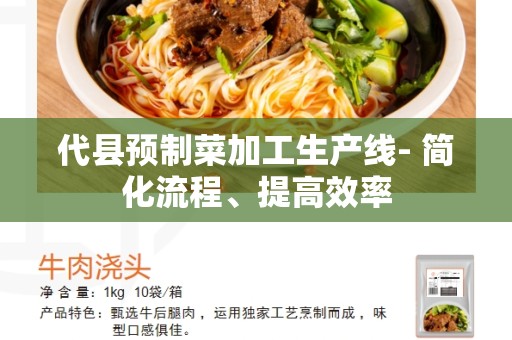 代县预制菜加工生产线- 简化流程、提高效率