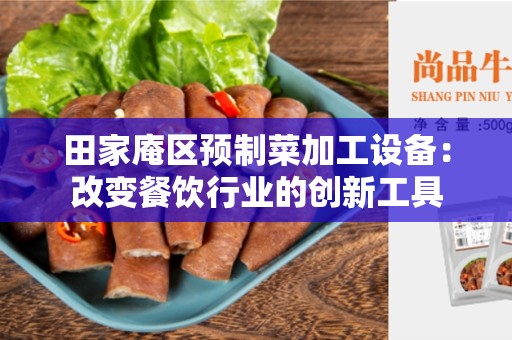 田家庵区预制菜加工设备：改变餐饮行业的创新工具