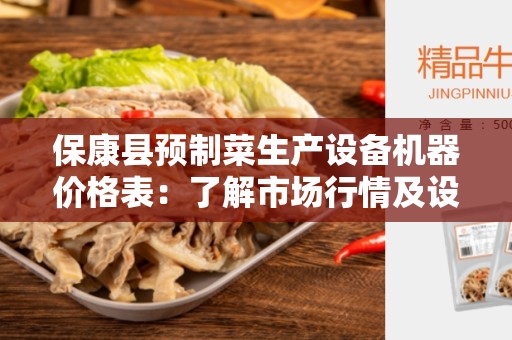 保康县预制菜生产设备机器价格表：了解市场行情及设备选择