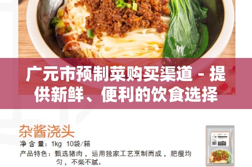 广元市预制菜购买渠道 - 提供新鲜、便利的饮食选择