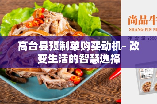 高台县预制菜购买动机- 改变生活的智慧选择