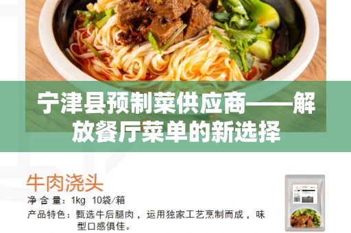 宁津县预制菜供应商——解放餐厅菜单的新选择