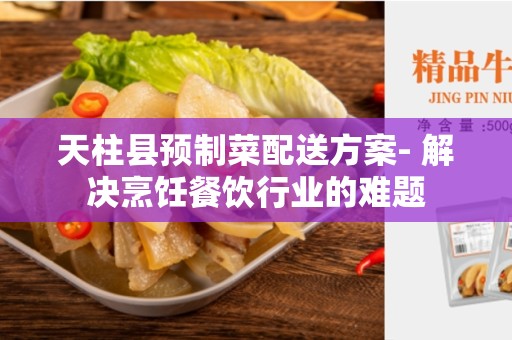 天柱县预制菜配送方案- 解决烹饪餐饮行业的难题