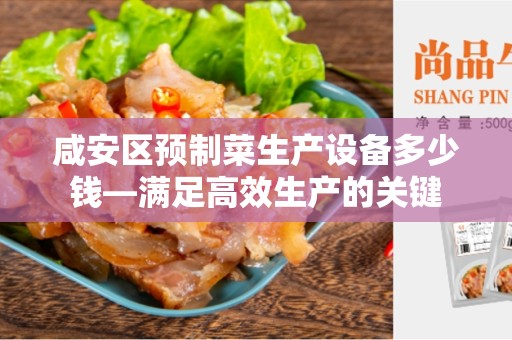 咸安区预制菜生产设备多少钱—满足高效生产的关键