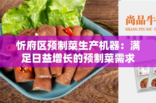 忻府区预制菜生产机器：满足日益增长的预制菜需求