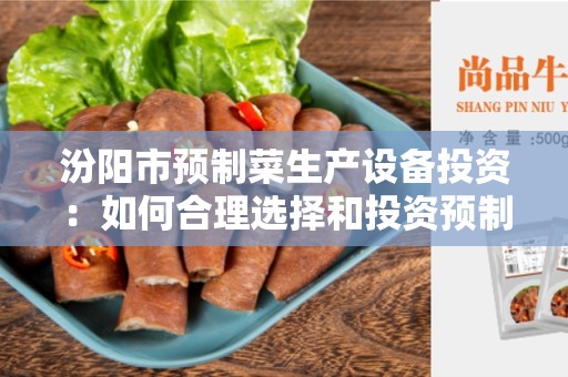 汾阳市预制菜生产设备投资：如何合理选择和投资预制菜生产设备？