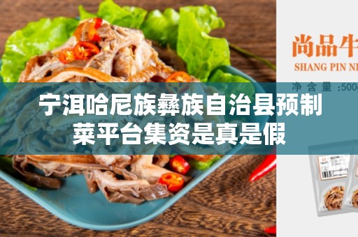 宁洱哈尼族彝族自治县预制菜平台集资是真是假