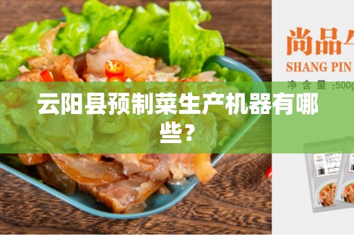 云阳县预制菜生产机器有哪些？