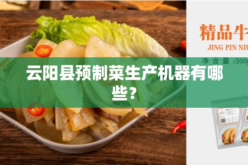 云阳县预制菜生产机器有哪些？