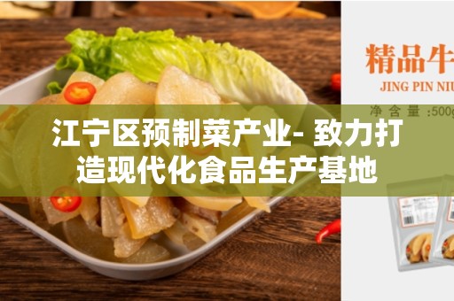 江宁区预制菜产业- 致力打造现代化食品生产基地