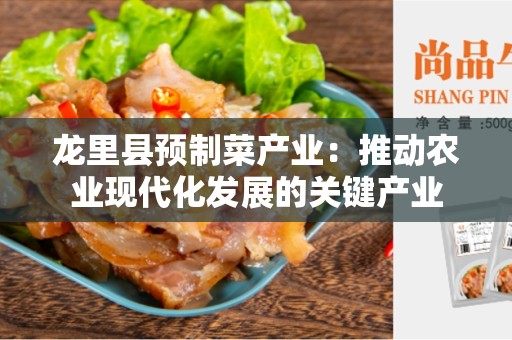 龙里县预制菜产业：推动农业现代化发展的关键产业