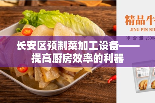 长安区预制菜加工设备——提高厨房效率的利器