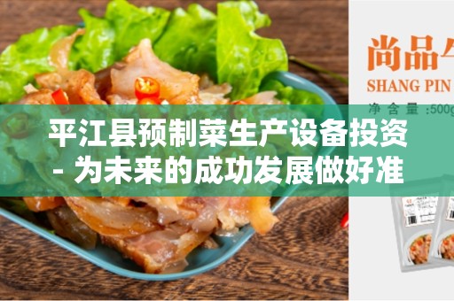 平江县预制菜生产设备投资- 为未来的成功发展做好准备