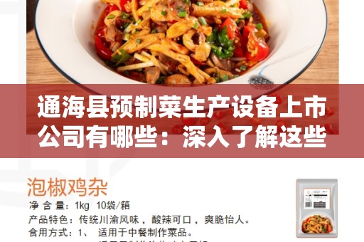 通海县预制菜生产设备上市公司有哪些：深入了解这些公司的产品和服务