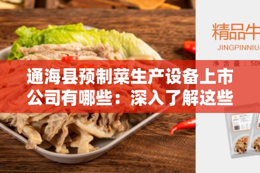 通海县预制菜生产设备上市公司有哪些：深入了解这些公司的产品和服务