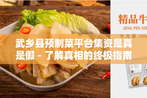 武乡县预制菜平台集资是真是假 - 了解真相的终极指南