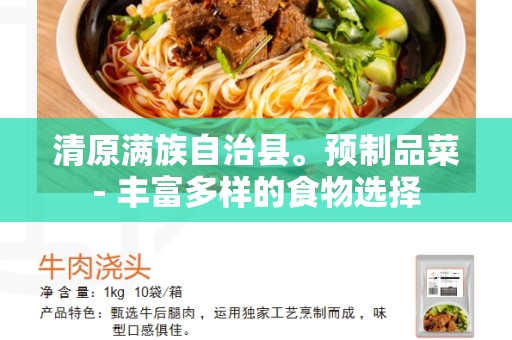 清原满族自治县。预制品菜- 丰富多样的食物选择