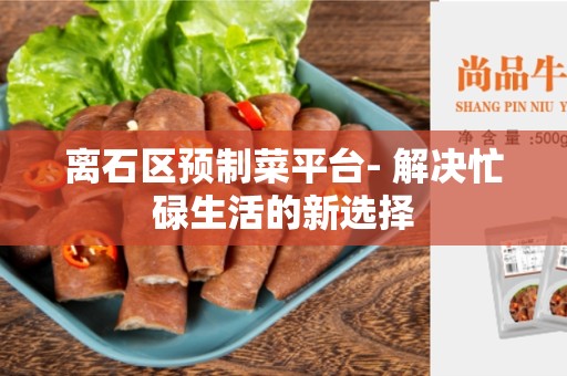 离石区预制菜平台- 解决忙碌生活的新选择