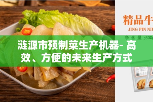 涟源市预制菜生产机器- 高效、方便的未来生产方式