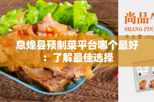 息烽县预制菜平台哪个最好：了解最佳选择