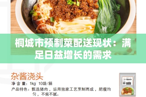 桐城市预制菜配送现状：满足日益增长的需求