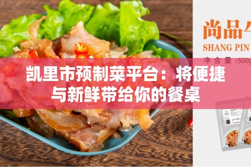 凯里市预制菜平台：将便捷与新鲜带给你的餐桌