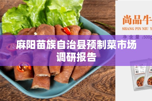麻阳苗族自治县预制菜市场调研报告