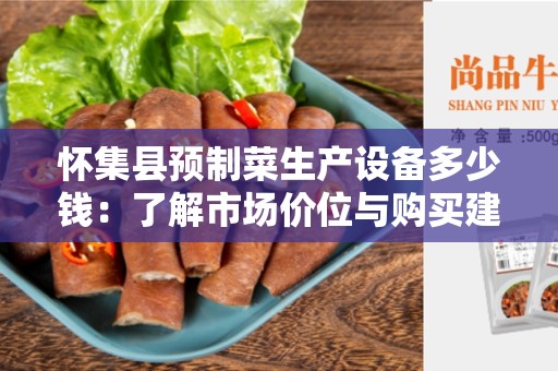 怀集县预制菜生产设备多少钱：了解市场价位与购买建议