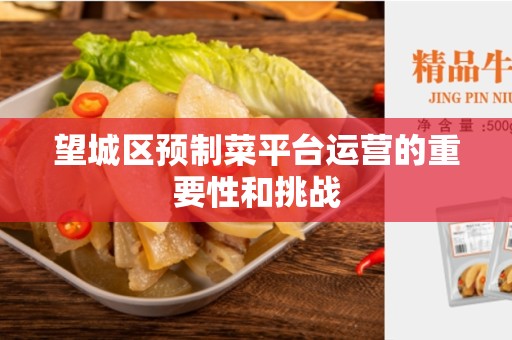 望城区预制菜平台运营的重要性和挑战