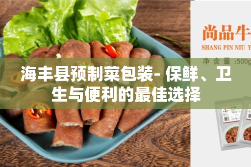 海丰县预制菜包装- 保鲜、卫生与便利的最佳选择