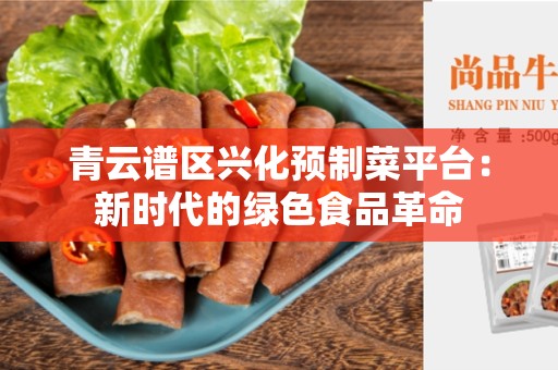 青云谱区兴化预制菜平台：新时代的绿色食品革命