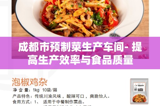 成都市预制菜生产车间- 提高生产效率与食品质量