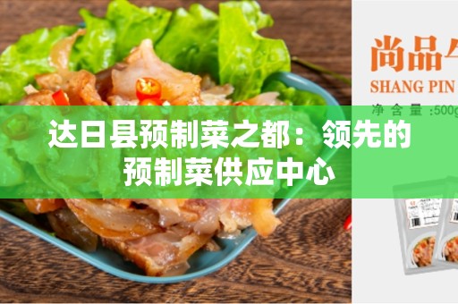 达日县预制菜之都：领先的预制菜供应中心