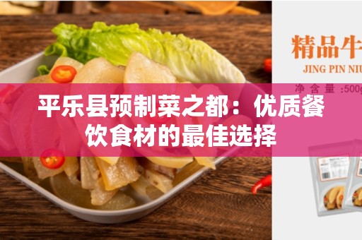平乐县预制菜之都：优质餐饮食材的最佳选择