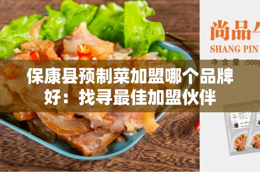 保康县预制菜加盟哪个品牌好：找寻最佳加盟伙伴