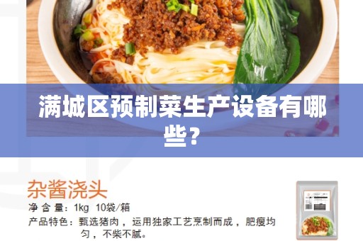 满城区预制菜生产设备有哪些？