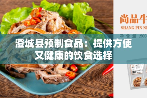 澄城县预制食品：提供方便又健康的饮食选择