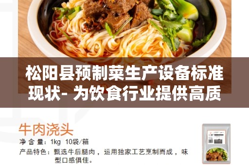 松阳县预制菜生产设备标准现状- 为饮食行业提供高质量的设备