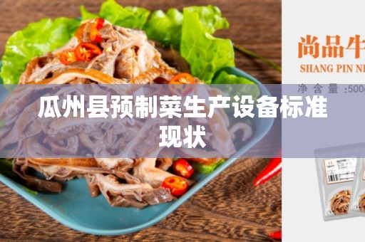 瓜州县预制菜生产设备标准现状