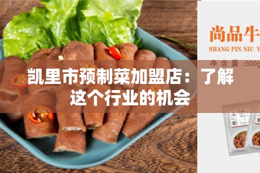 凯里市预制菜加盟店：了解这个行业的机会