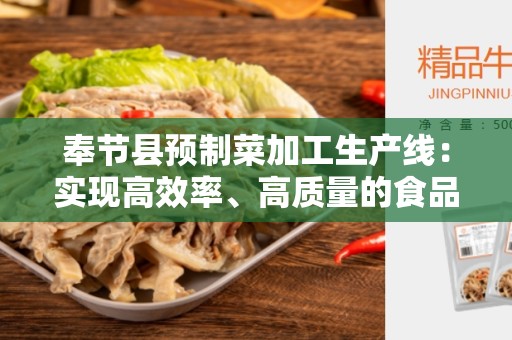 奉节县预制菜加工生产线：实现高效率、高质量的食品生产
