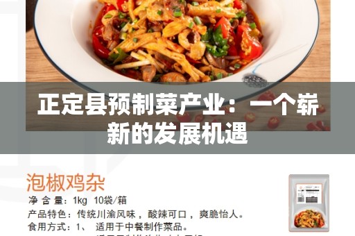 正定县预制菜产业：一个崭新的发展机遇