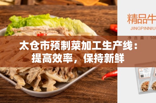 太仓市预制菜加工生产线：提高效率，保持新鲜