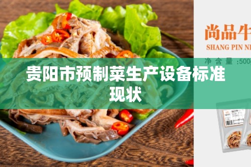 贵阳市预制菜生产设备标准现状