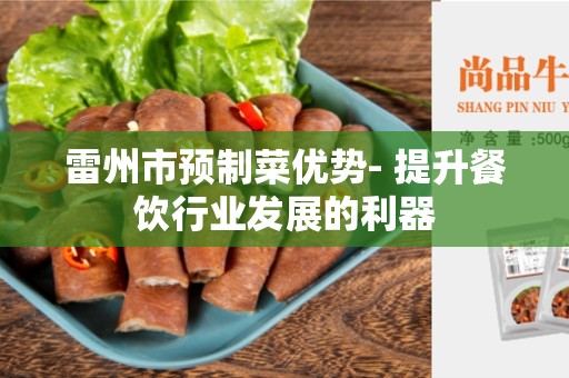 雷州市预制菜优势- 提升餐饮行业发展的利器