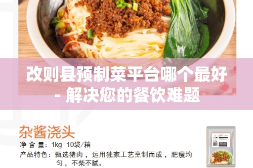 改则县预制菜平台哪个最好- 解决您的餐饮难题