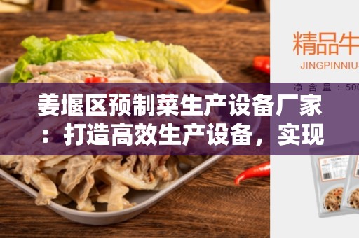 姜堰区预制菜生产设备厂家：打造高效生产设备，实现制造业升级
