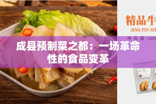 成县预制菜之都：一场革命性的食品变革