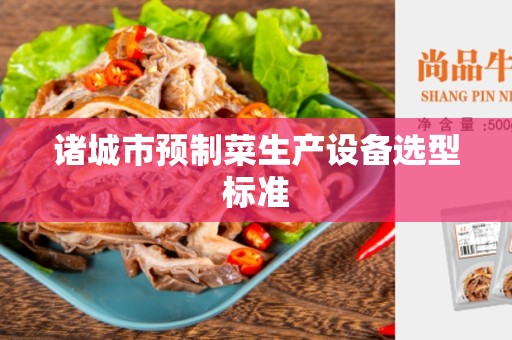 诸城市预制菜生产设备选型标准